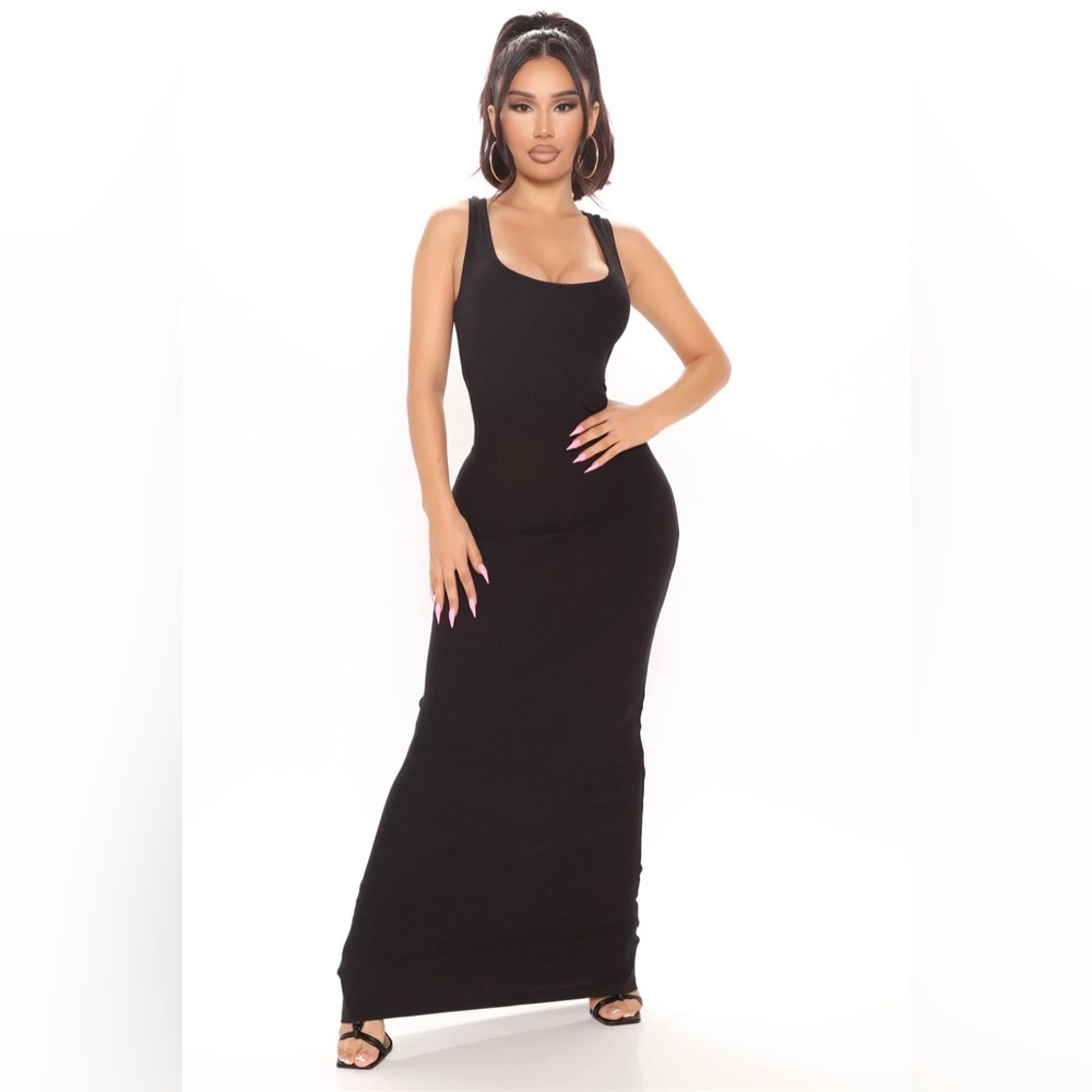 Black maxi dress
